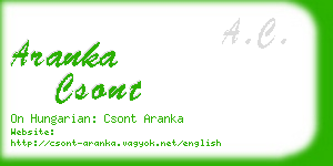 aranka csont business card